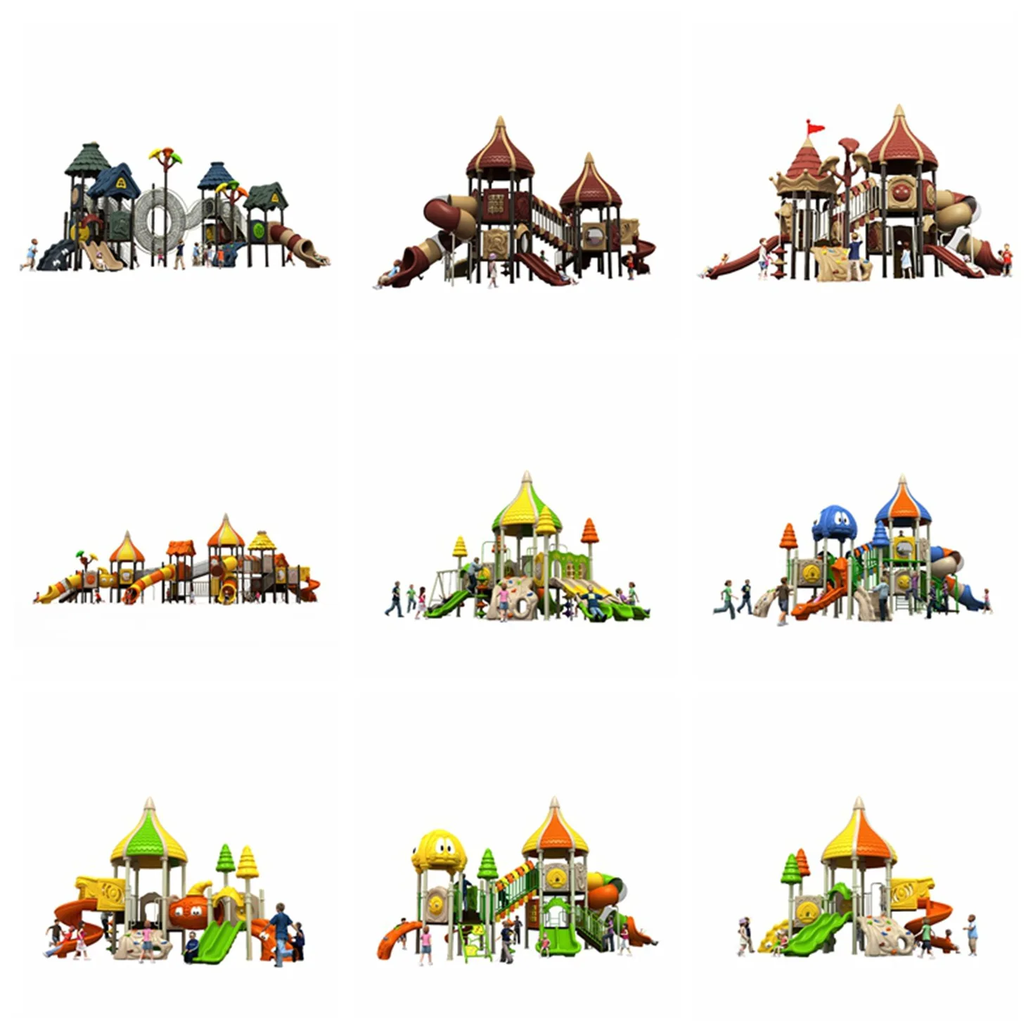 Large Outdoor Amusement Equipment Theme Park Children Play School Set Playground Outdoor for Kids