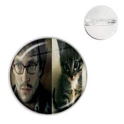 Pink Bow Will Graham I Am Insane Funny Meme Button Glass Pin Badge Hannibal Brooch Bag Accessories Decor Fans Collect Gift
