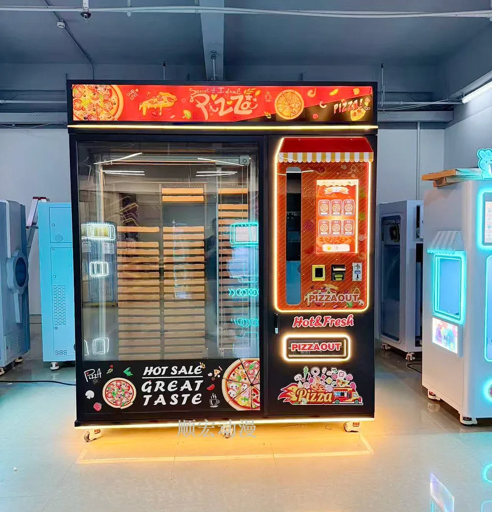 YG Customized Fully Automatic Pizza Vending Machine With SDK Function Unmanned Factory Direct Sales In Multiple Languages