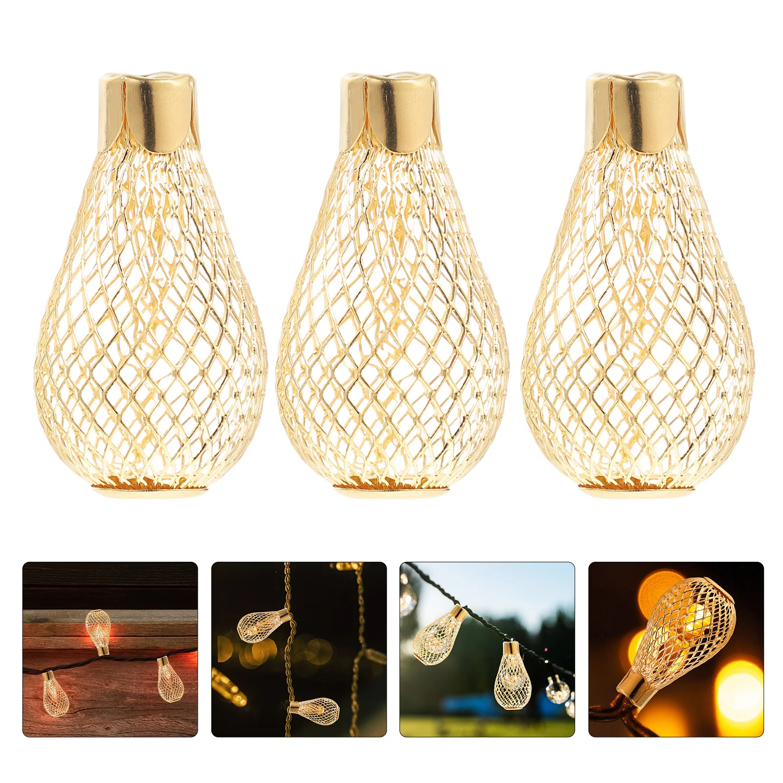 

30Pcs DIY Mini Lampshades Metal Mesh Light Covers for Ceiling Lights Indoor Outdoor Decor Metal Lampshade Light Covers Globe