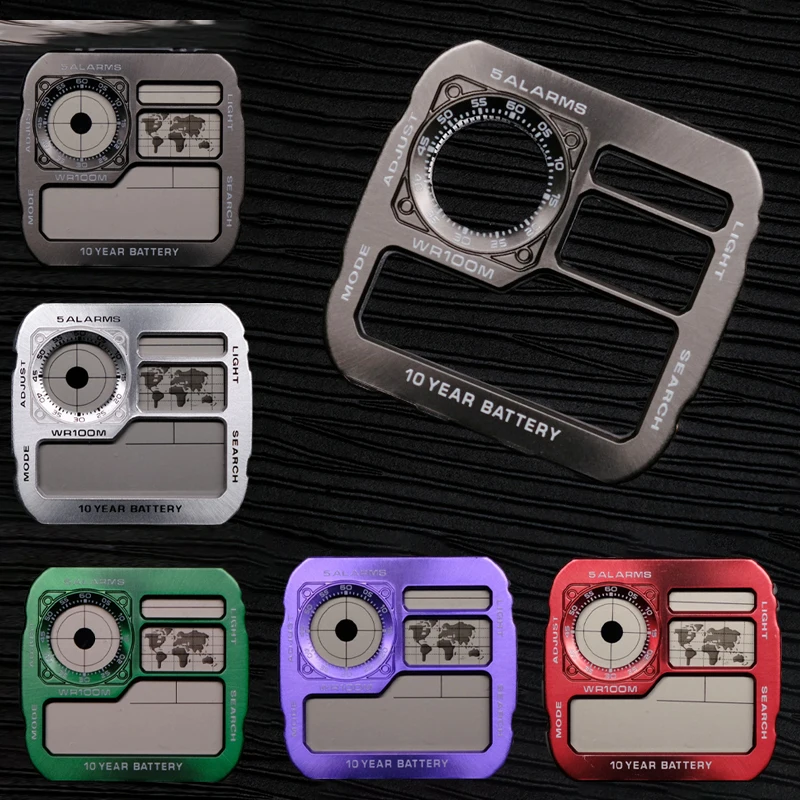 AE1200 Metal Digital Panel Mod Kit for Casio AE-1200WH/D/B Watch Dial 3299 Movement Modified Copper Watch Faces Accessories
