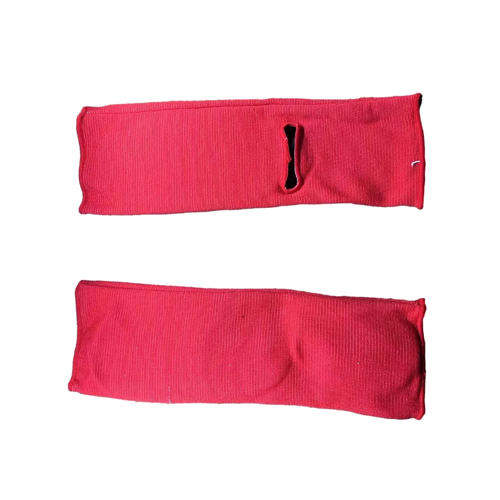 1 paio di parastinchi per il collo del piede, forniture MMA, protezione per l'allenamento, protezione elastica, rossa e S