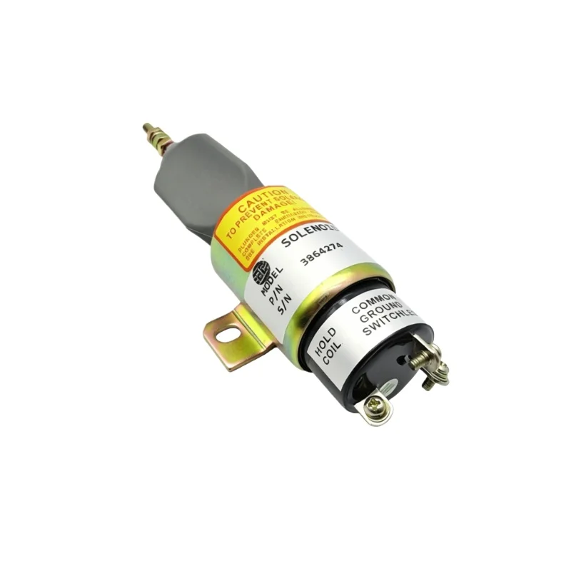 1 Piece Auto Engine Stop Solenoid Valve 3864274 Fit For Hyundai R170W-7 R180W-9S Heavy Excavator Engine 24V Auto Replacement
