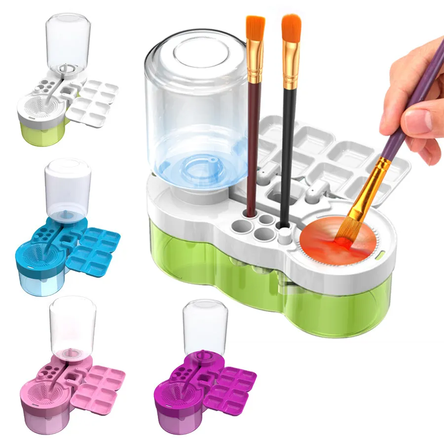 Installation-free lazy brush cleaner oil paint makeup press change water wash pen bucket