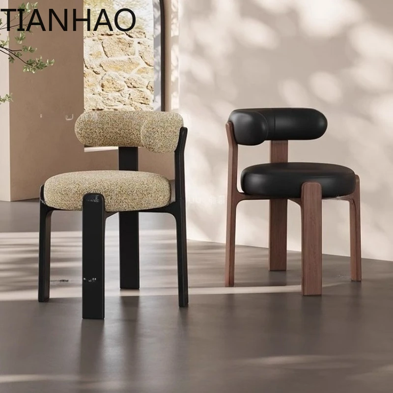 Relaxing Accent Dining Chairs Wooden Nordic Minimalist Design Interior Single Person Events Meuble De Cuisine Modern Furnitures