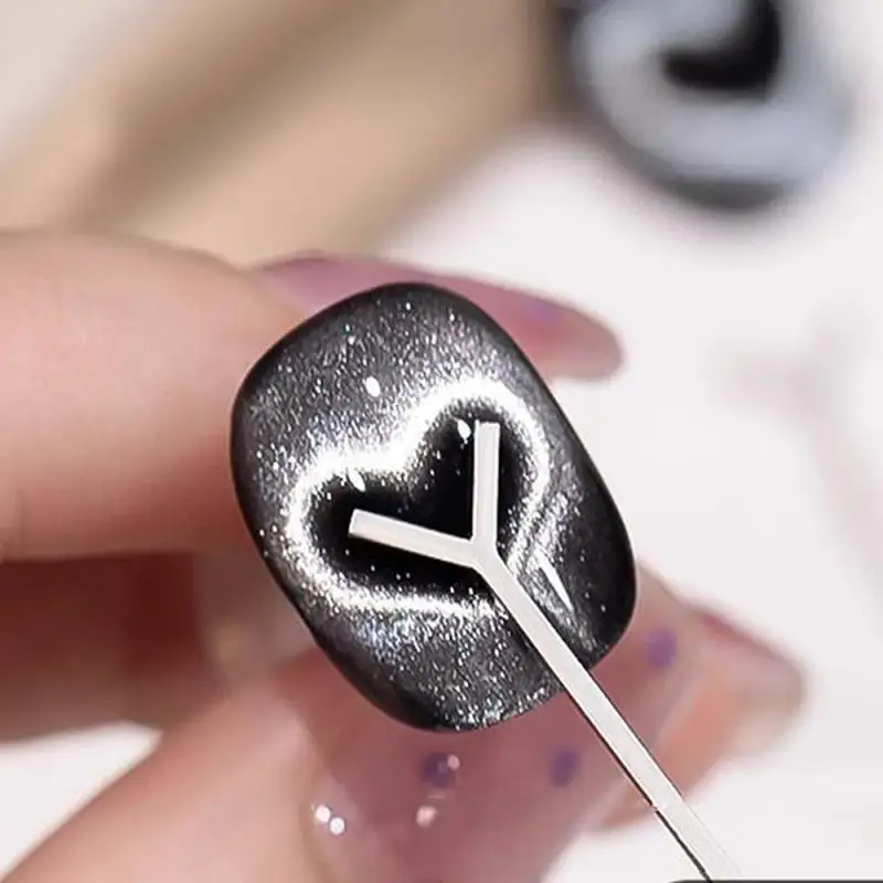 Outils de fil de bâton d'aimant d'ongle en forme de Y, pour créer des formes de coeur et de lingots sur les ongles, aimant d'ongle d'oeil de chat de coeur d'amour, accessoires d'art