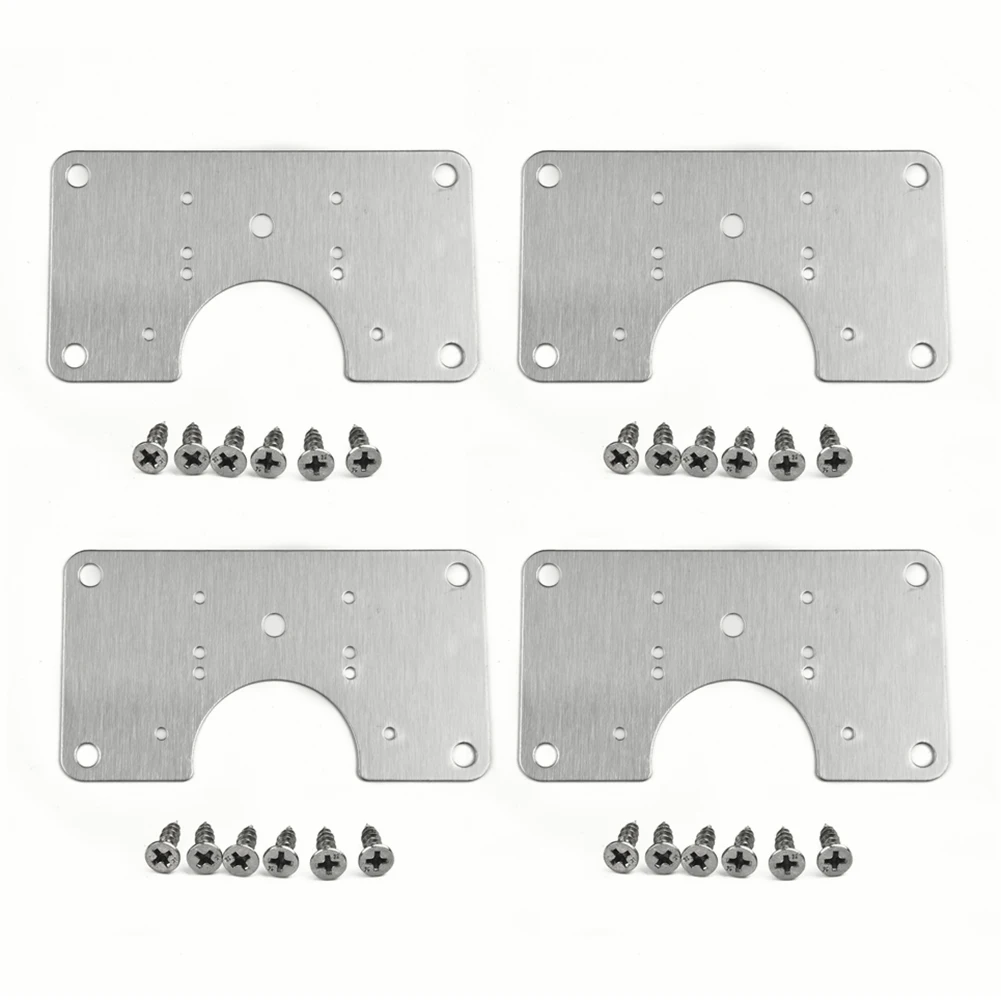 Stainless Steel For Cabinet Hinge Fixing Plate Designed for Use with Common Overlay and Inset For Cabinet Door Hinges