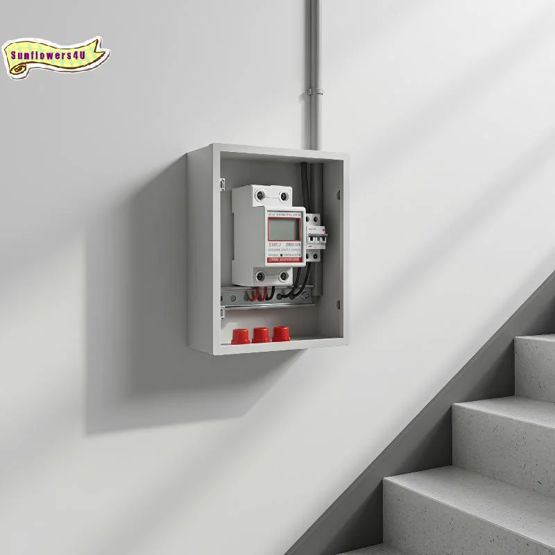 Single Phase Electric KWh Energy Meter 220V High Accuracy Submeter for Residential Rental Power Consumption Monitoring
