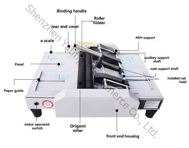 Electric  Binding Machine Automatic Nail Folding Horse Riding Nail Flat Folding Manual Booklet Graphic Office Stapler Binding
