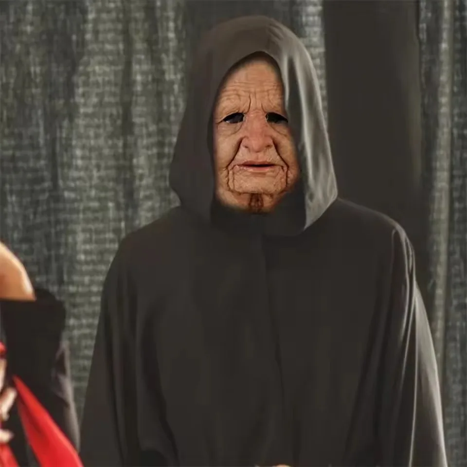 Old man, old man, face wig, old man mask, young man's headgear, handsome man's mask
