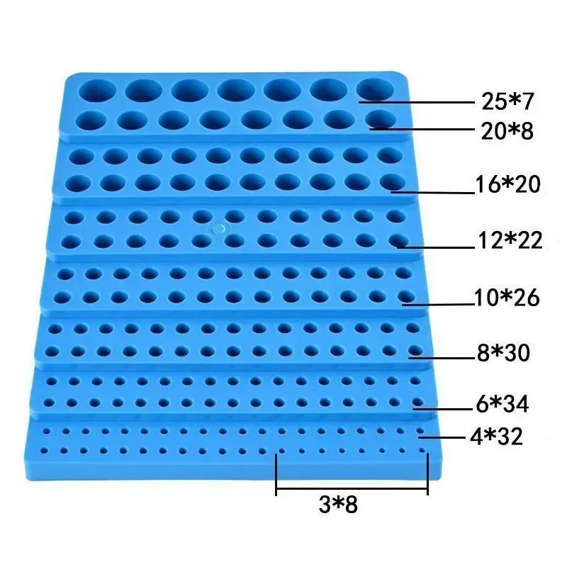 1pc 187 Grid Milling Cutter Drill Bit Storage Box CNC Tool Organizer Plastic Placer Reamer Barrel Frame Tool Accessories Box