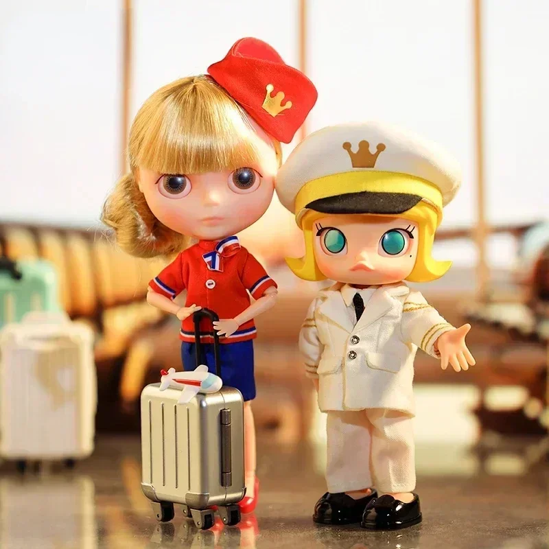 

MOLLY BLYTH Collaboration Cabin Crew Captain Flight BJD Doll Movable Joint Body Girl Fashion Toy Figure Dolls