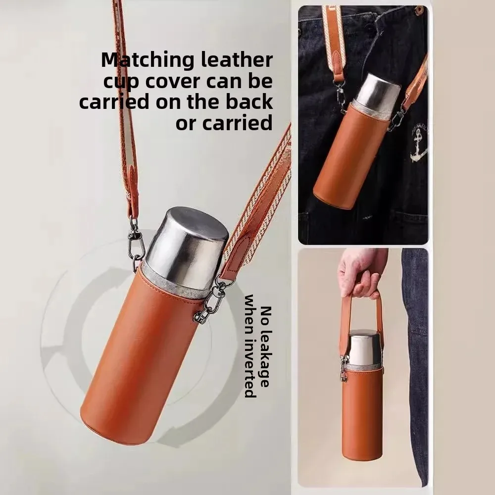 

Pure Titanium Portable Thermos Cup - Double Layer Insulation For Coffee And Cold Drinks