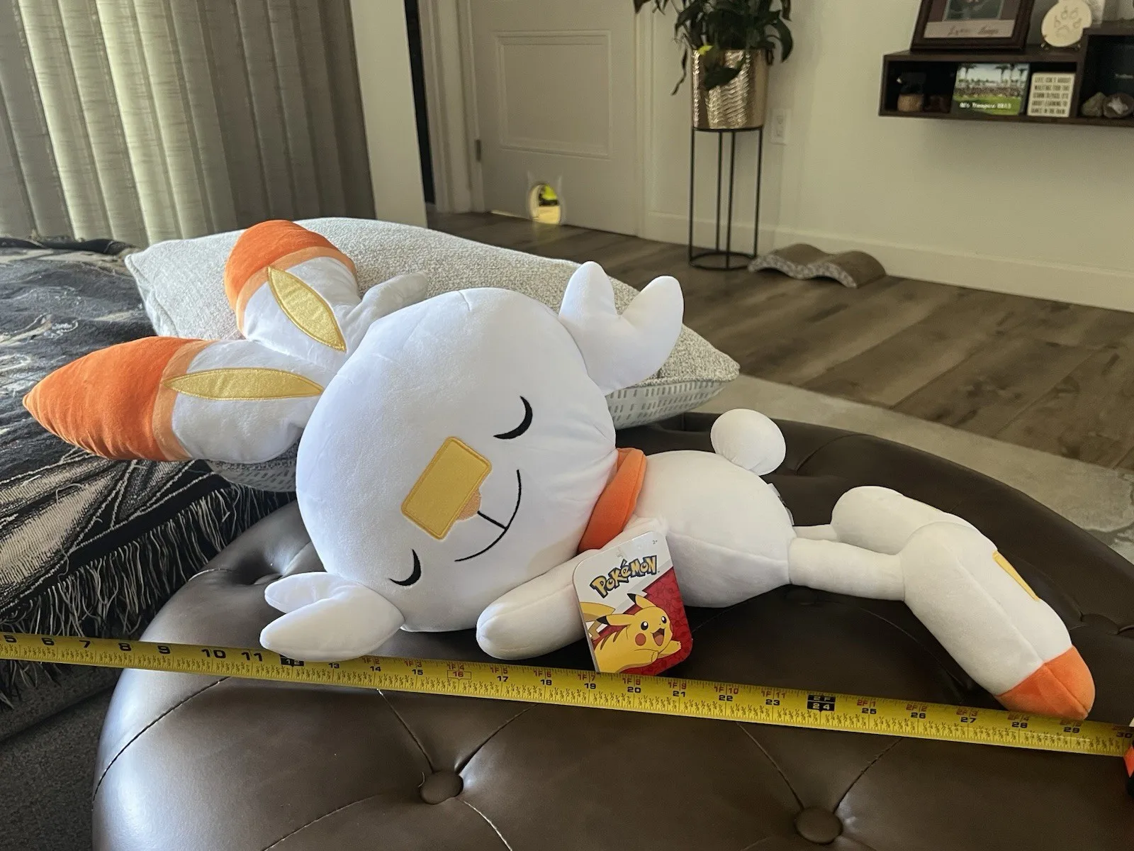 公式-ポケモン-18インチ-スリーピング-スコルバニー-ぬいぐるみ-ギフト