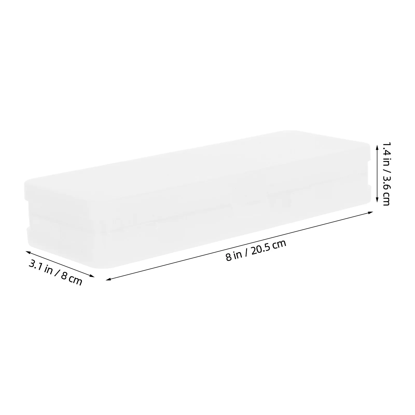 Stylish Frosted Clear Pencil Box Double Compartment Large Capacity Plastic Organizer for Kids Adults School Office Supplies