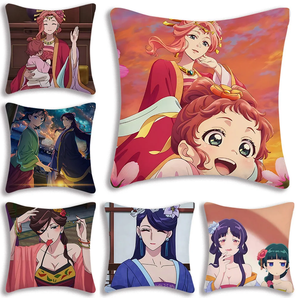 Pillow Covers Cartoon The A-Apothecary Diaries maomao Sofa Decorative Home Double-sided Printing Short Plush Cute Cushion Cover