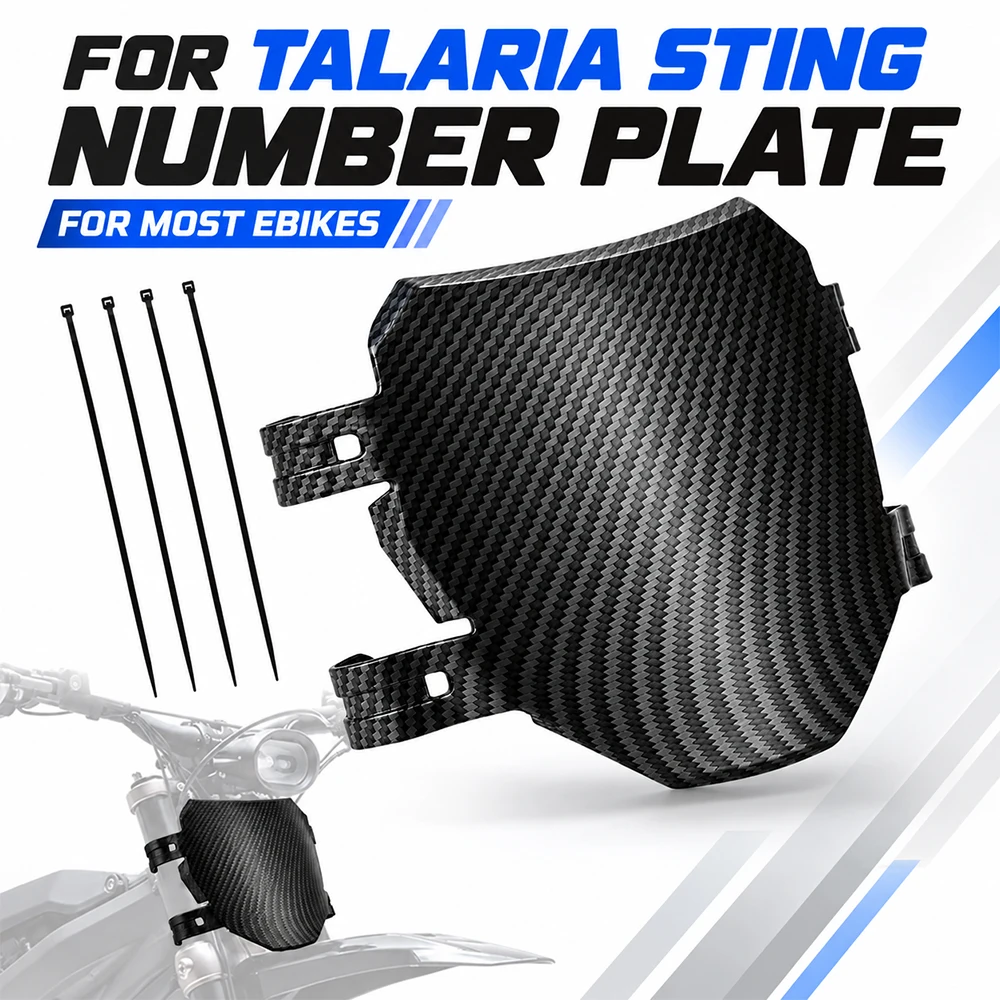 Placa de matrícula dianteira para motocicletas Surron Talaria Sting Eride Pro-SS 2.0 3.0 Yozma IN10 Q20, para bicicletas elétricas de trilha.