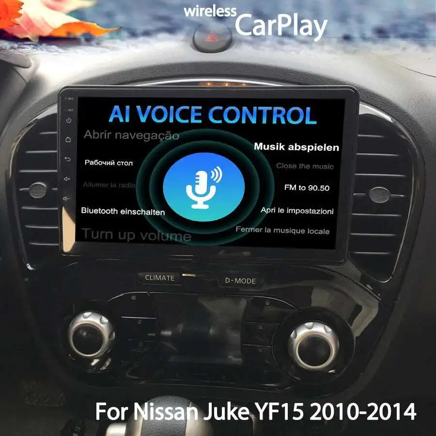 Autoradio Android 14 avec Navigation GPS pour Nissan Juke YF15, Lecteur Vidéo, Stéréo, CarPlay, 128 Go, AI Voice, 2Din, Limitation, 2010-2014