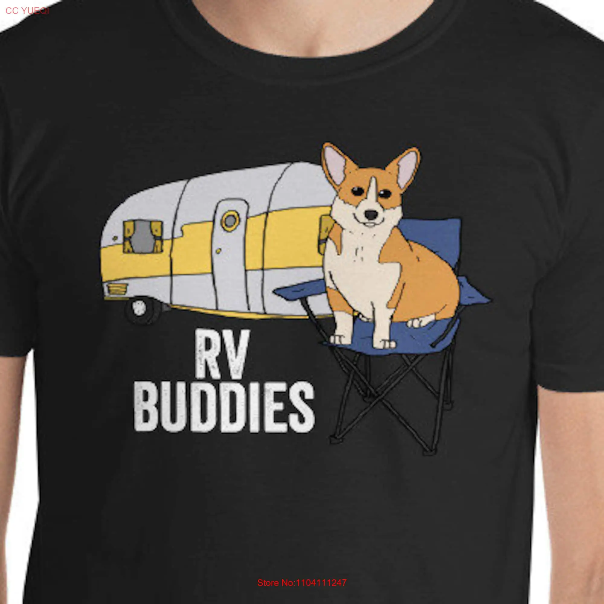 Corgi T Shirt Funny Pembroke Welsh Dog RV Buddies Camping long or short sleeves