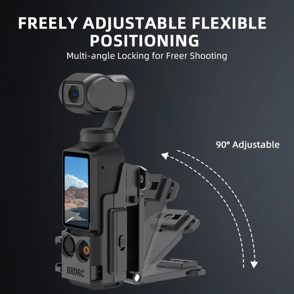 Adjustable Magnetic Mount Dual-Claw Connector Foldable Desktop Base Bracket with Cold Shoe Mount for DJI Osmo Pocket 3