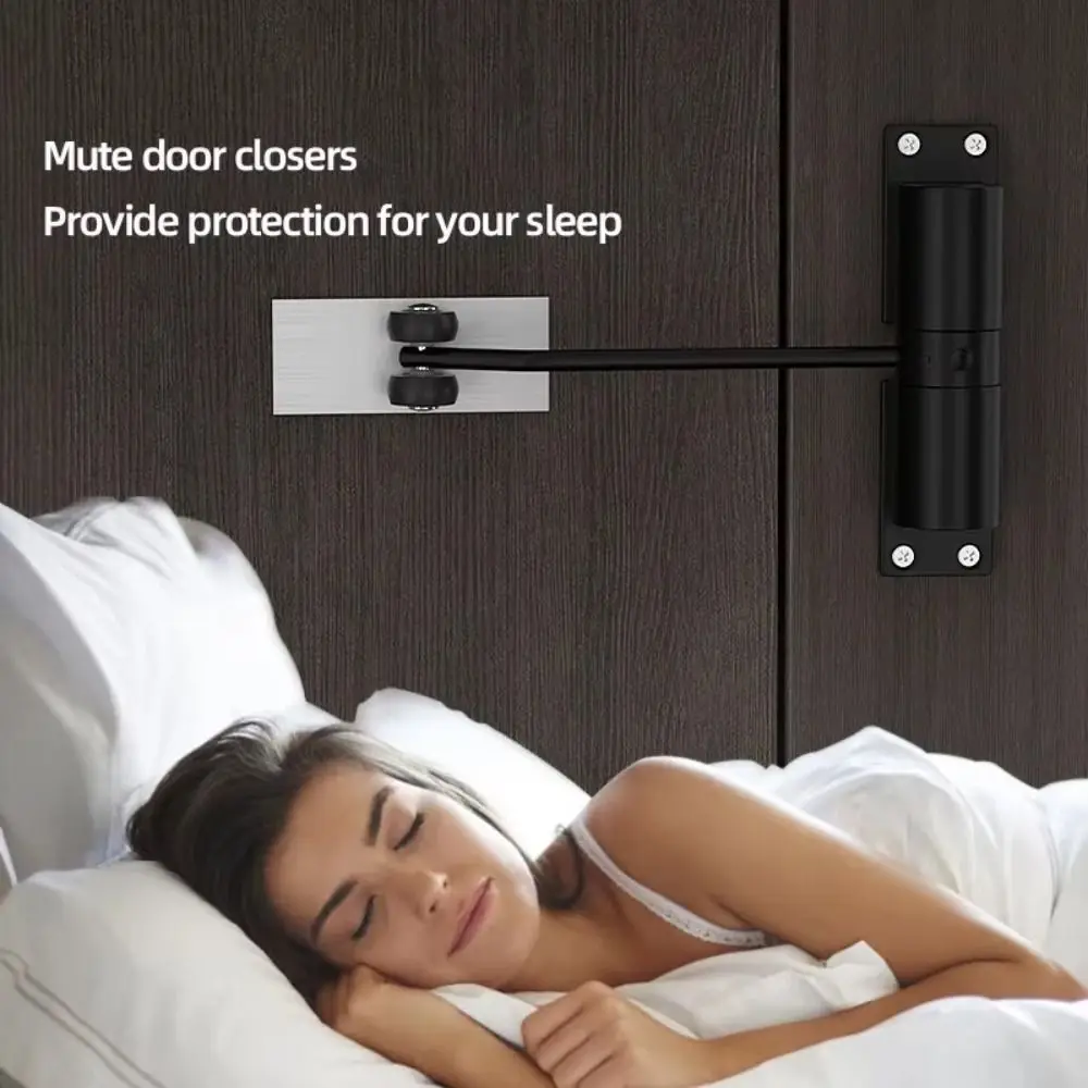 

Adjustable Automatic Door Closer Stainless Steel Automatic Door Stopper Spring Self Closing Door Closing Device Door Hinge