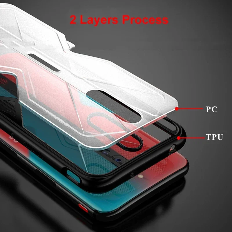 for Nubia Red Magic 5G Phone 6.65 inch Case Accessories Soft Anti-knock Silicon PC Breathable Transparent Gaming Cover Funda