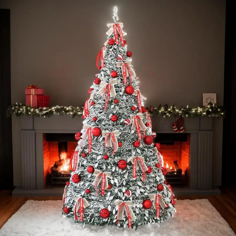 150cm Foldable Christmas Tree Artificial Full Christmas Pine Tree Holiday Home Decorations Fake Folding Xmas Tree Christmas Gift