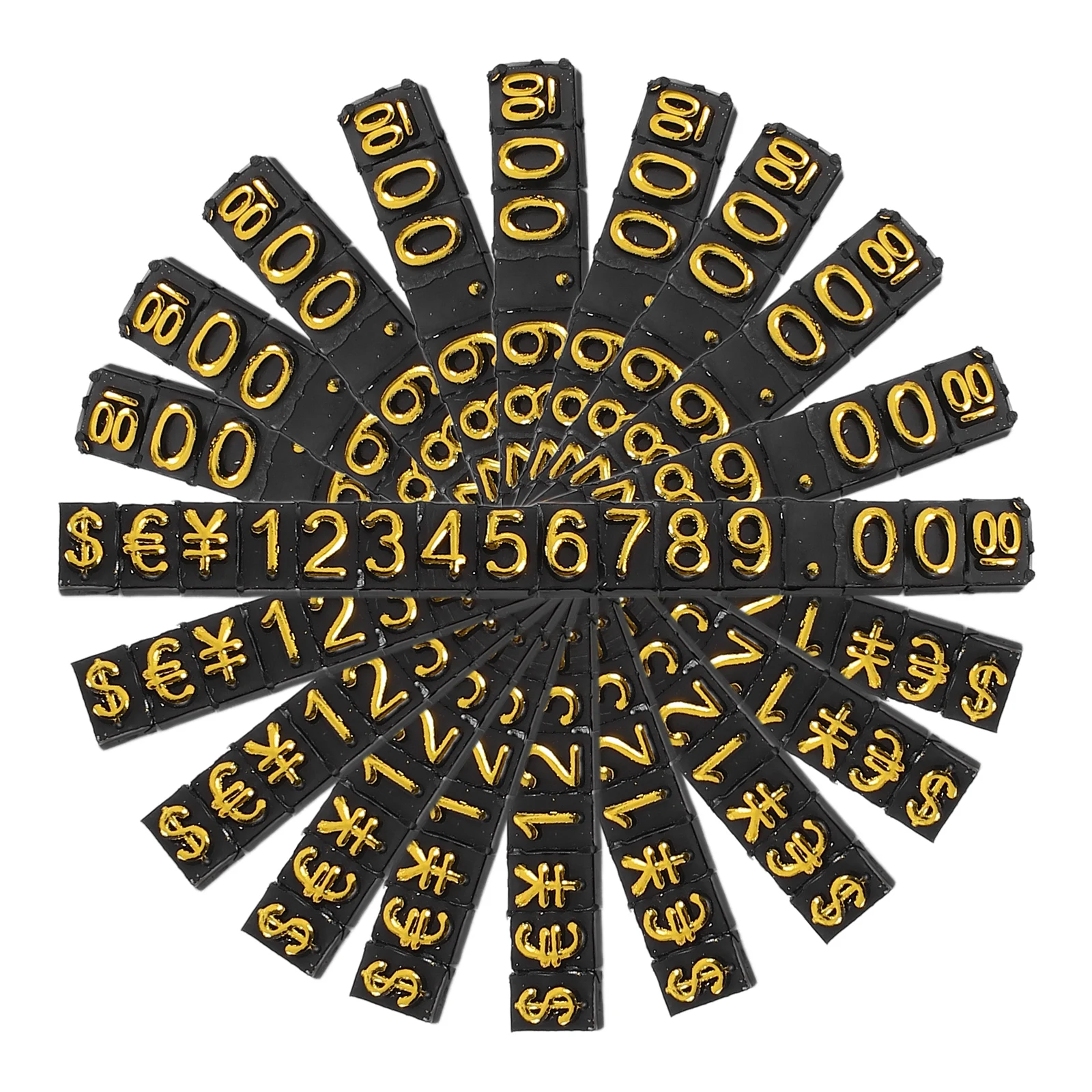 

10 Black Plastic Price Tags Small Size for Jewelry Retail Counter Display St Adjustable Design Suitable