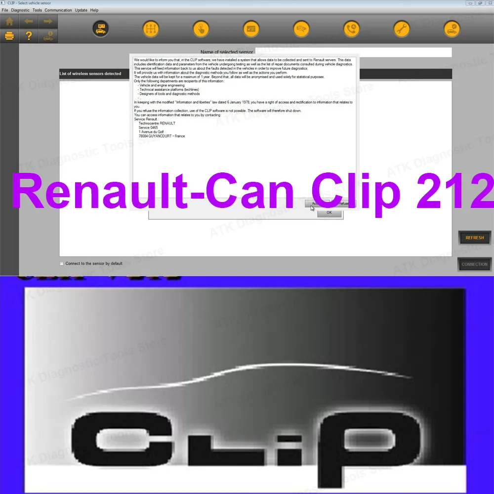 

Lastest Cars Softwaref for Re-nault Can Clip V212 With Keygen Reprogramming Airb-ag test measurements Multimeter u-disk