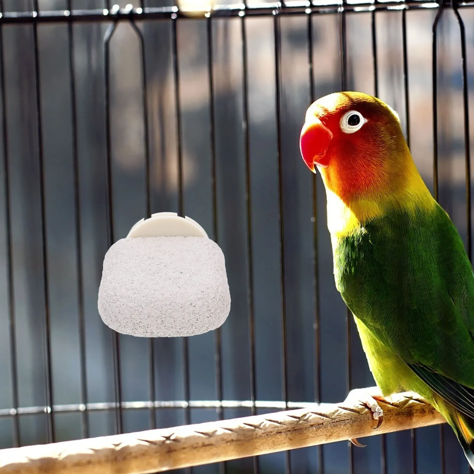 

Budgerigar Parrot Stand Pole Claw Grinding Rod Bird Cage Perch Pumice Standing Platform
