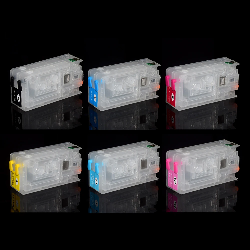 

6 цветов PJIC1-PJIC6 30 мл многоразовый картридж с чипом одноразового использования для принтеров Epson PP-100 PP-50 PP-100AP PP100 PP50