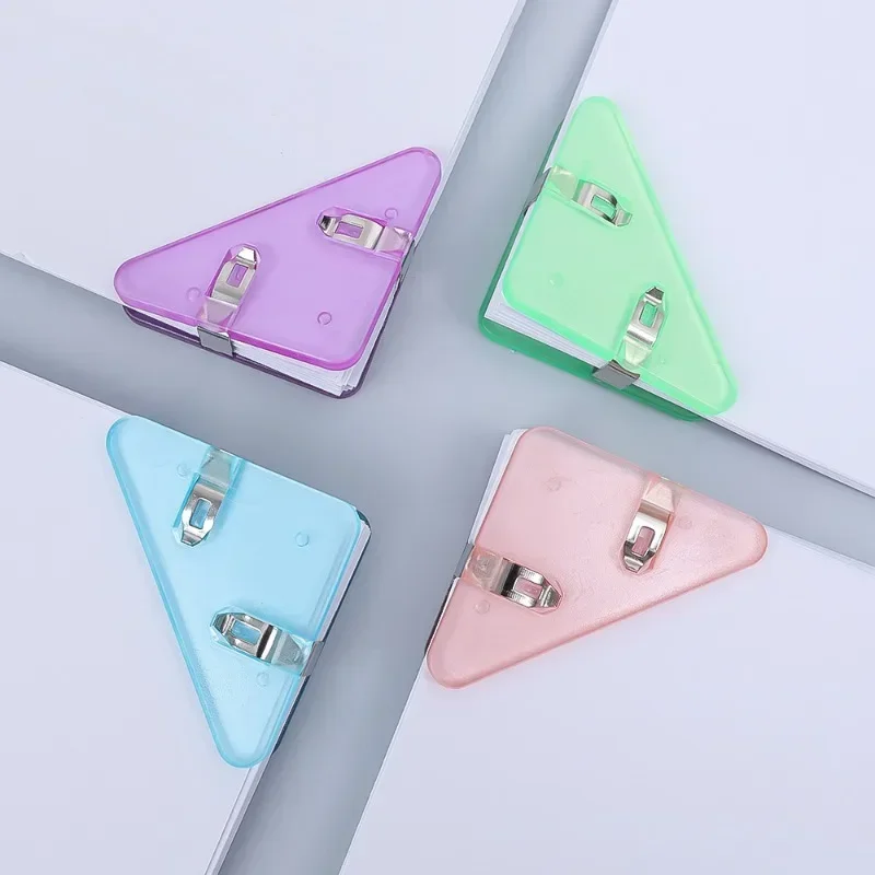 5/1pcs Triangle Corner Clips Page Holder Paper Clip File Index Photo Clamp School Office Desk Organizer Page Holder Paper Clip