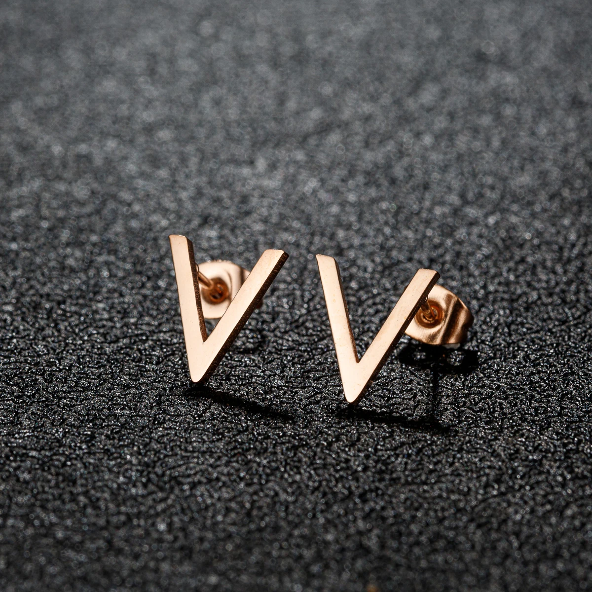 Stainless Steel Cute V-Shaped Earrings 2025 Popular Earrings Cartilage Earrings Women'S Favorite Jewelry Accessories Party Gifts