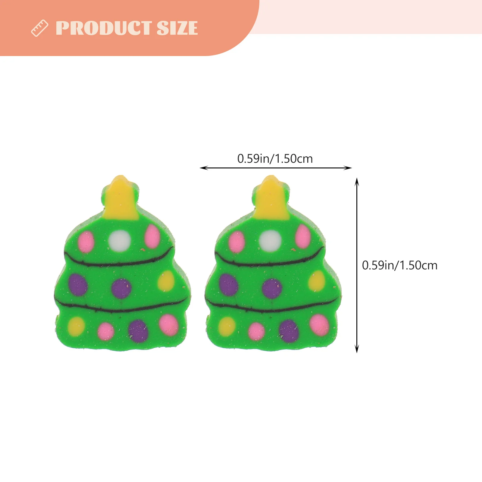 صندوق محايات محمول على شكل عيد الميلاد، لوازم مدرسية رقيقة، مقاومة للاهتراء، للاستخدام اليومي، ممحاة على شكل عيد الميلاد