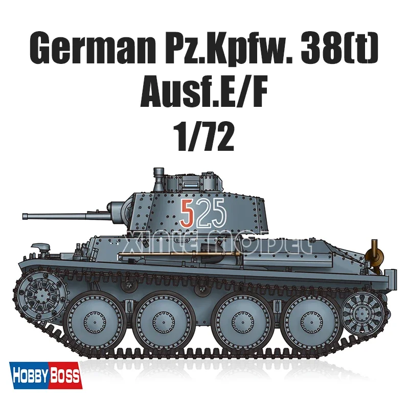 

Trumpeter Plastic Assembled Tank Model Kit 82956 Germany Pz. Kpfw. 38 (t) Ausf. E/F Tank 1/72