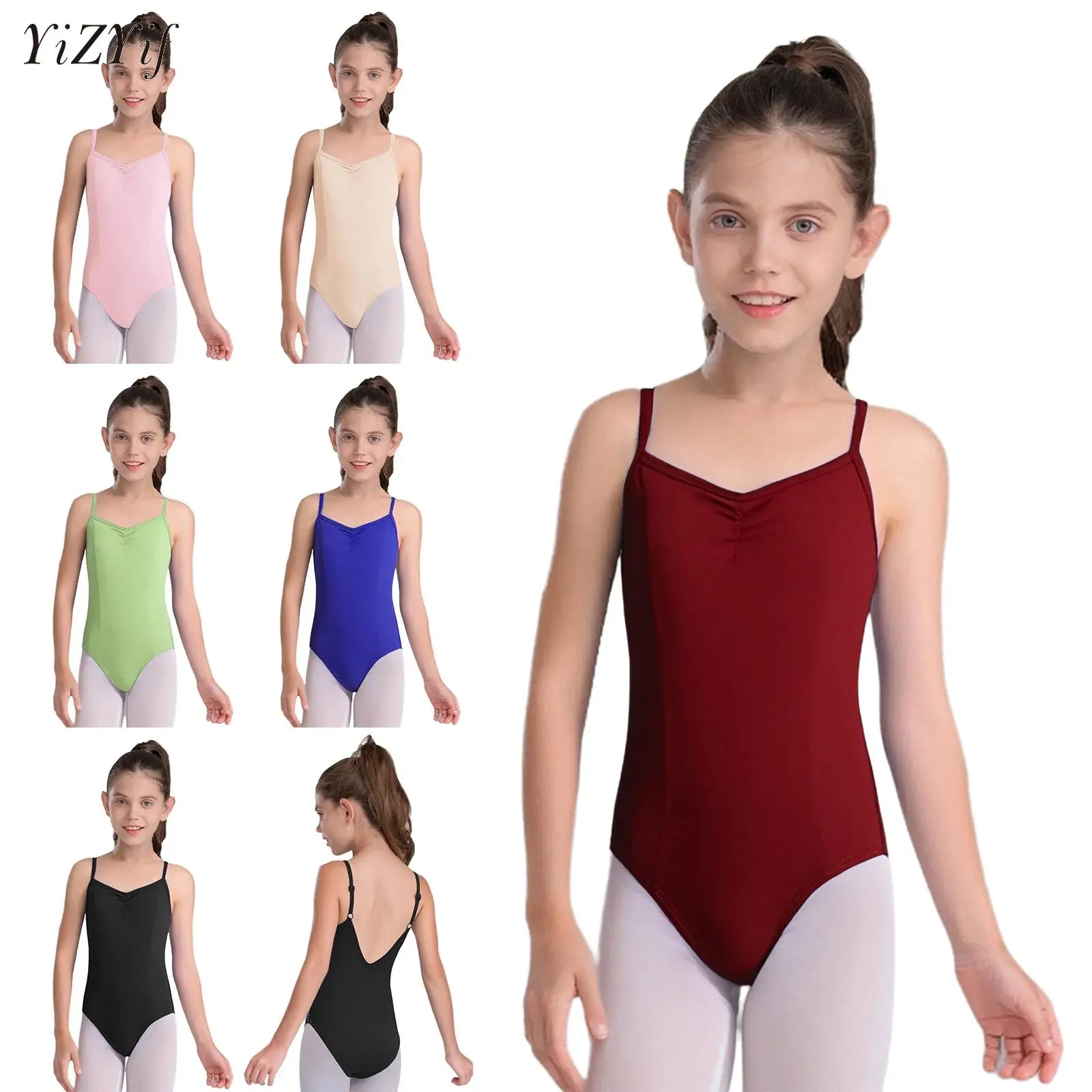 

Ballet Leotards for Teenage Girls Dance Stage Clothes Camisole Crisscross Back Gymnastic Ballerina Warm-up Practice Outfit Dress