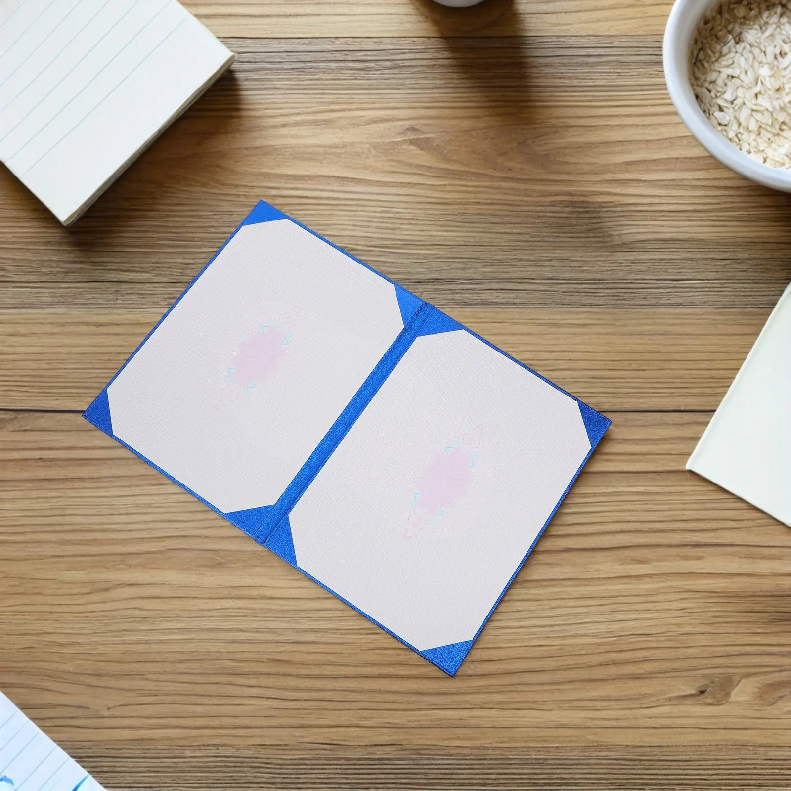 Blue A4 Certificate Cover Blank Diploma Holder Graduation Presentation Folder Letter Size Document Protector Award Achievement