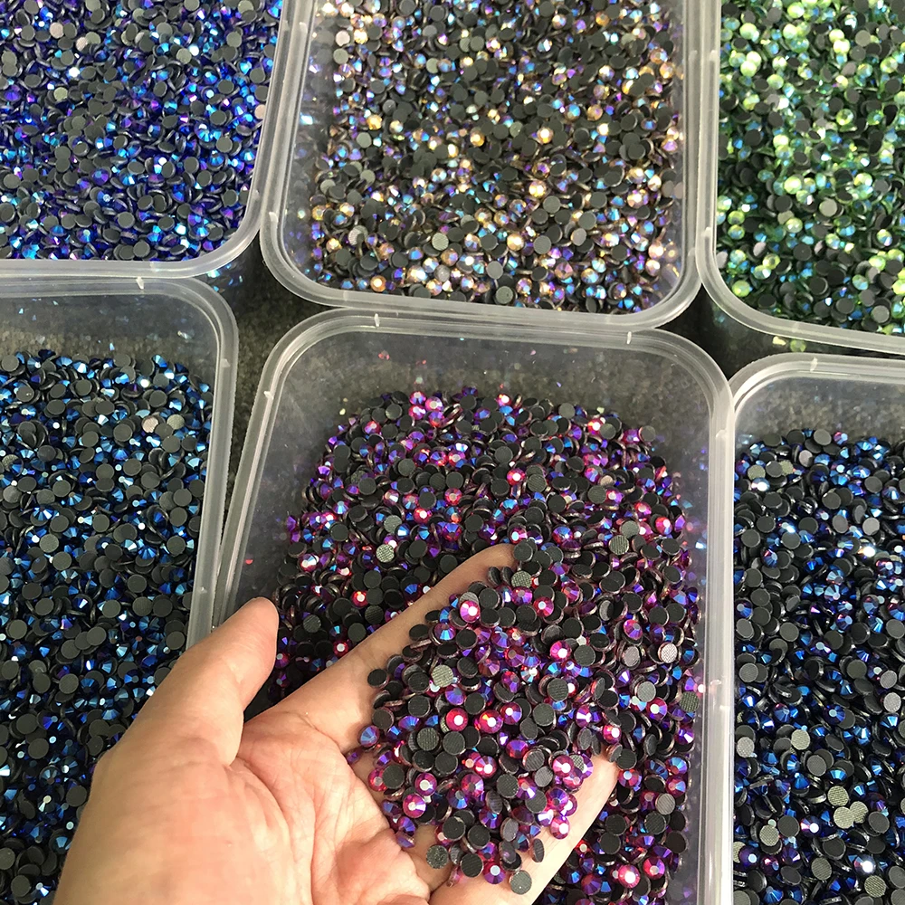 DMC SS6 SS30 Crystal AB Hotfix Stones Hot Fix Rhinestone Glitter Crystal Strass Iron On Rhinestones For Garment Clothing Dress