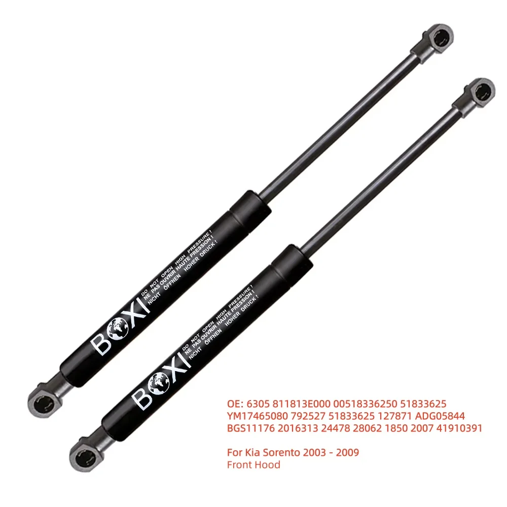 BOXI 2pcs Front Hood Gas Spring Shock Lift Strut Support For Kia Sorento 2003 - 2009 811813E000 00518336250 Lift Struts