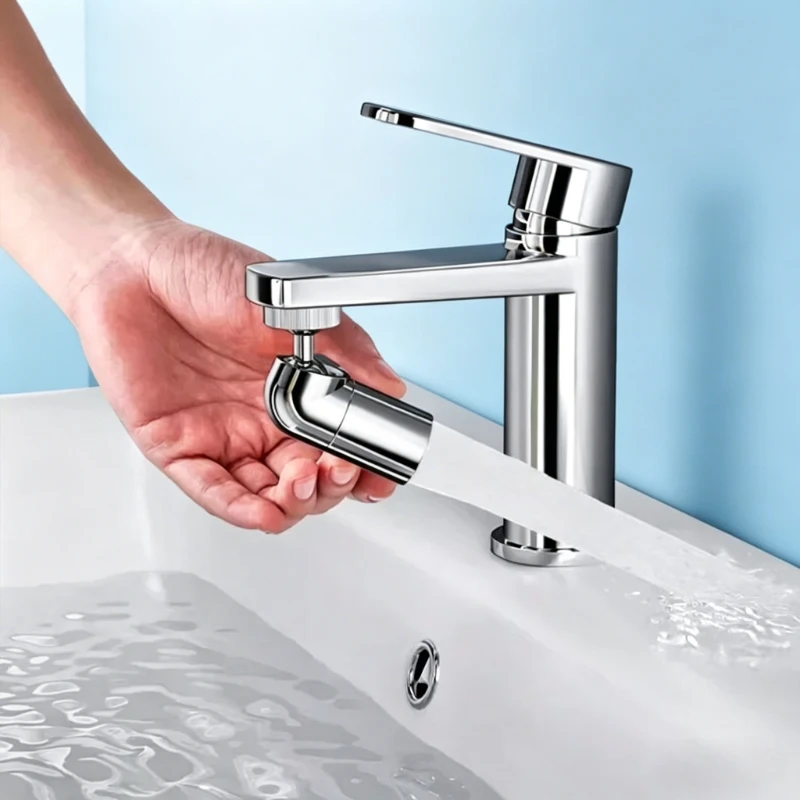 Rotatable Tap Aerator Splash-proof Faucet Sprayer Head Water Saving Splash Tap Head Wash Basin Tap Extender Adapter