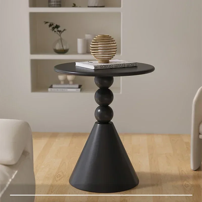 

Modern Black Coffee Table Side Round Bedside Nordic Furniture Corner Hospitality Luxury Mesa Centro Salon Simple Room Desks