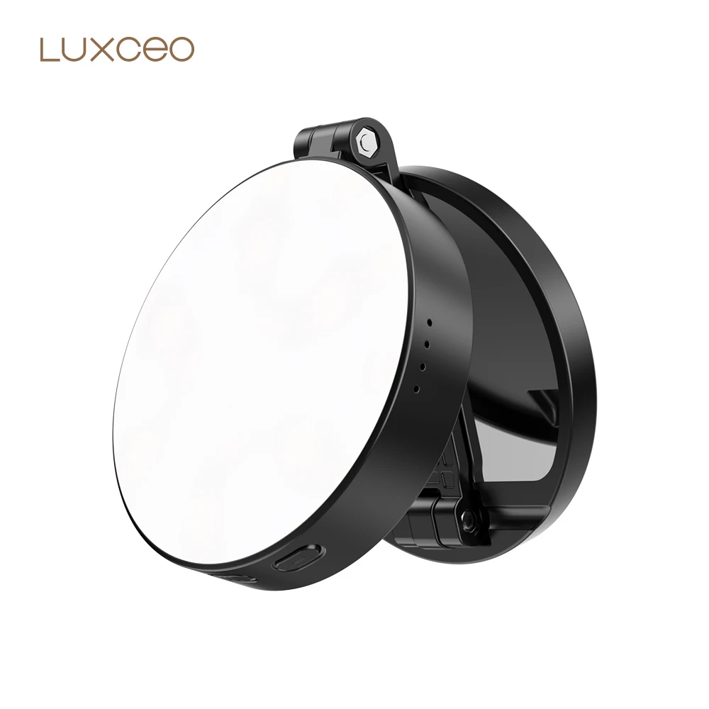 LUXCEO R1 الهاتف المحمول المغناطيسي Selfie ملء ضوء مرآة لوضع مساحيق التجميل طوي جيب مصباح ليد آيفون 17 برو ماكس حامل ملء الضوء