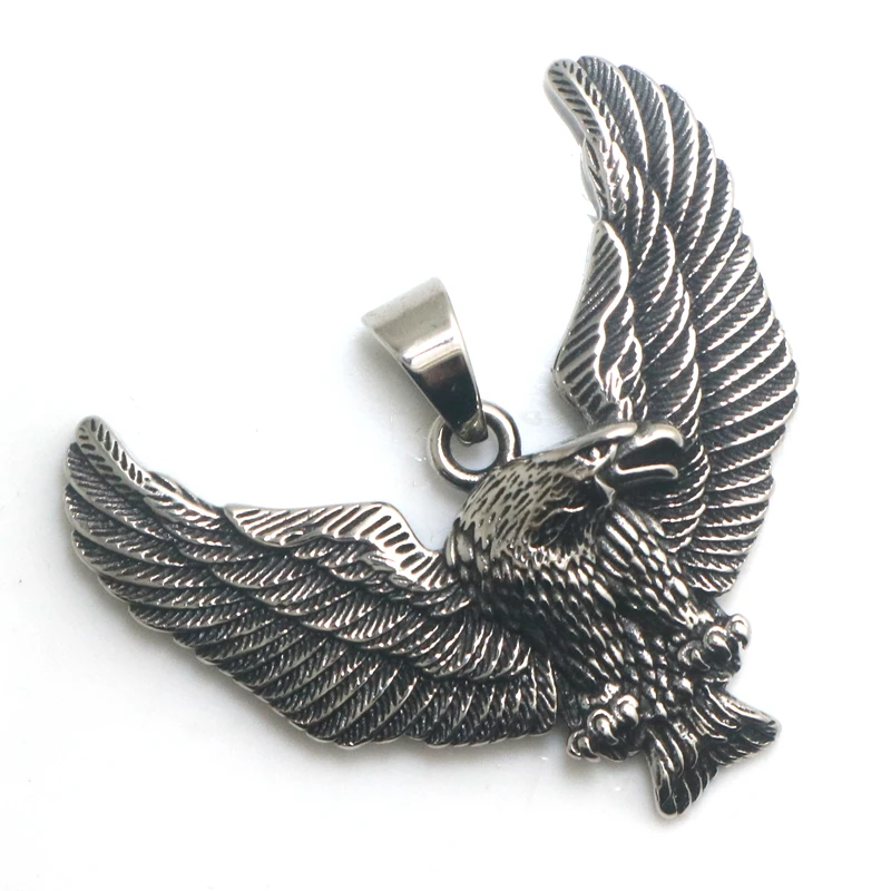 Men 316L Stainless Steel Biker Eagle Pendant Newest