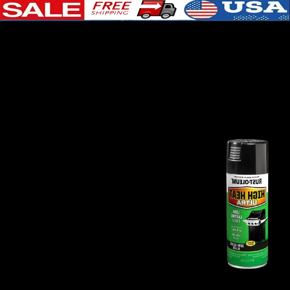 

Высокотемпературная ультрачерная аэрозольная краска, устойчивость 12 унций, 1200 г. ° F Быстросохнущий с низким запахом Превосходный цвет Простой в использовании в помещении и на открытом воздухе