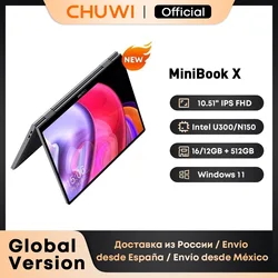 CHUWI MiniBook X Laptop Tablet 2 In 1 Intel N150/N100 10.51