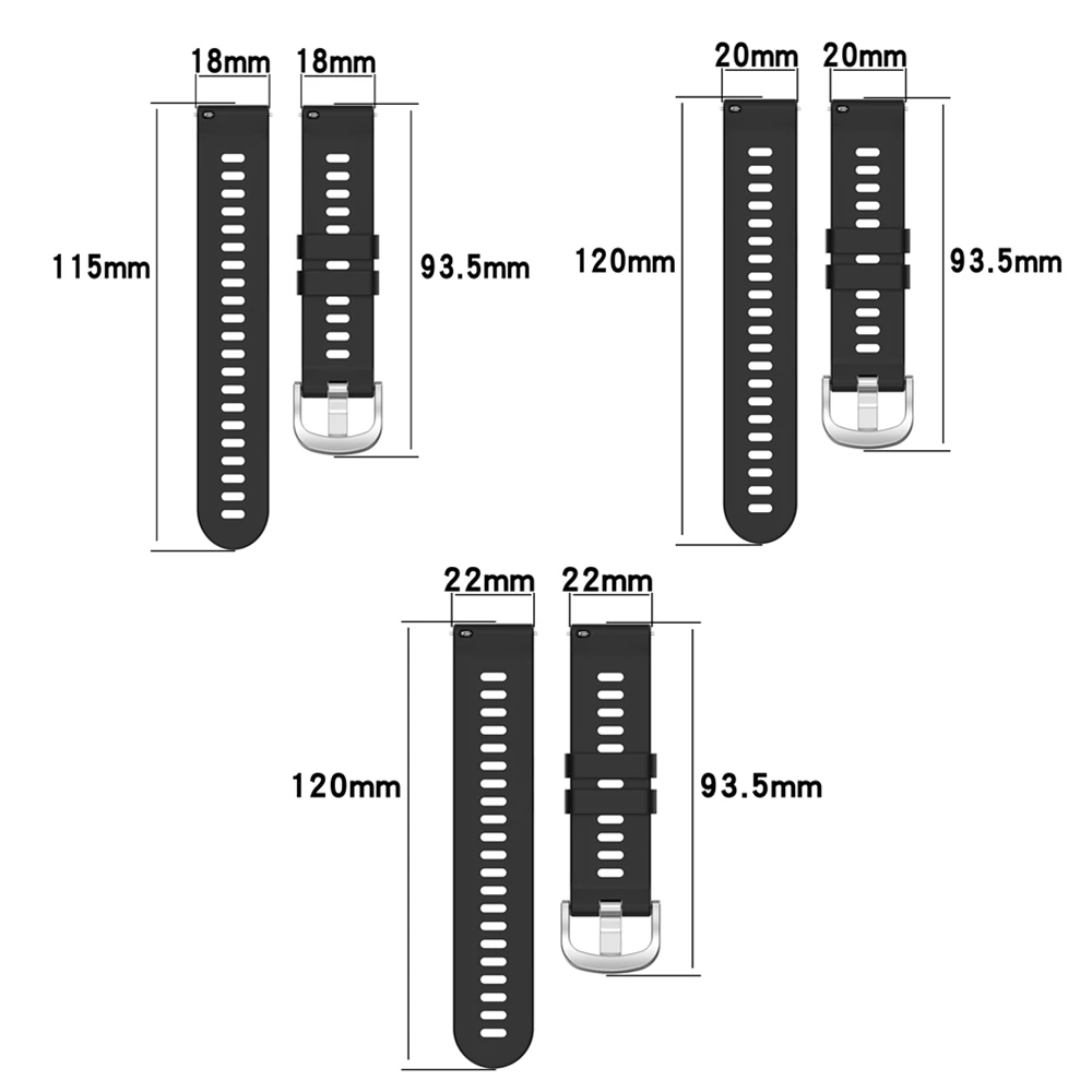 Pulseira de relógio inteligente para garmin forerunner 255 255s 265S 265 645 245 165 venu 2 plus 3 3S 2 2s sq vivoactive 4 4S 3 5 pulseira de silicone banda de pulso