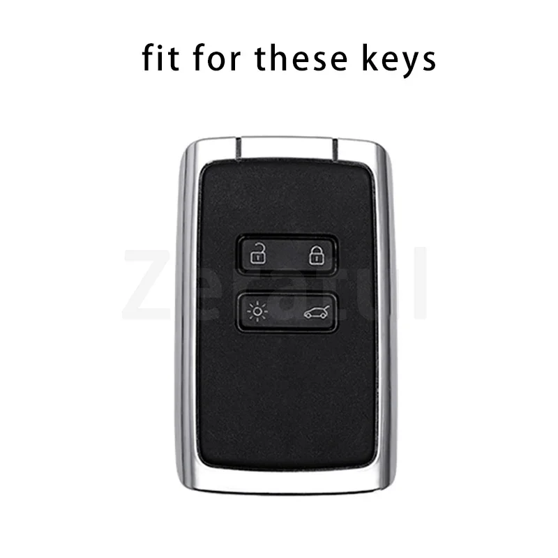 TPU Shell Fob Holder Car Card Key Case Cover for Renault Espace 5 Kadjar Koleos Captur Megane 4 Talisman Arkana Dacia Sandero