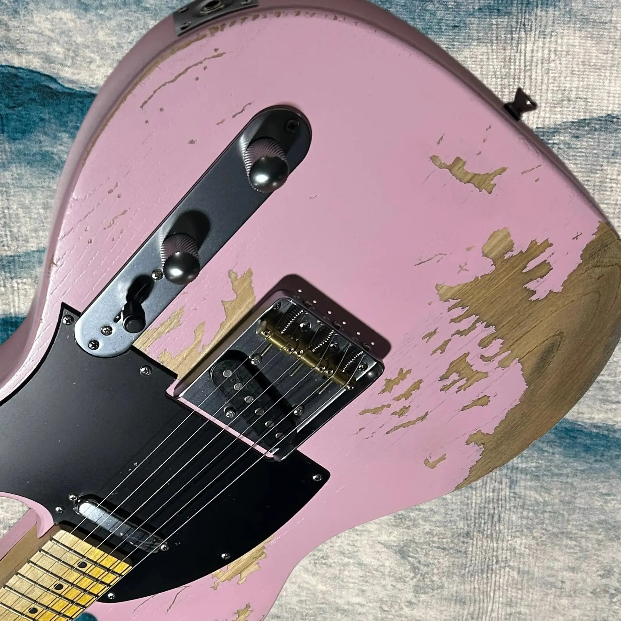 Aged GTL Pink Electric Guitars Maple Fretboard Ash Body