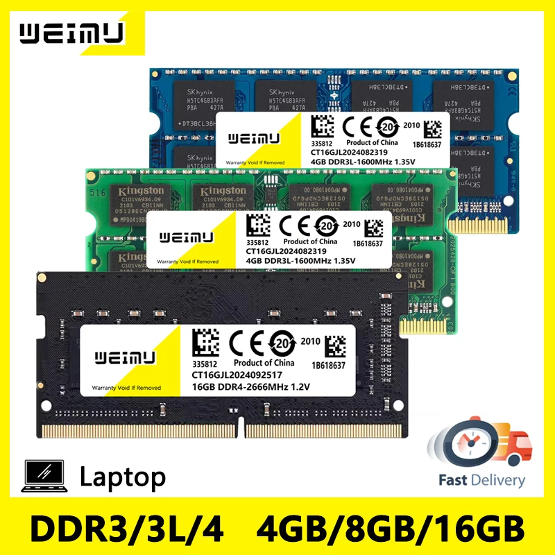 DDR3 DDR3L DDR4 8GB 4GB 16GB Laptop Memories Ram PC3 PC3L 1066 1333 1600Mhz PC4 17000 19200 21300 Sodimm Notebook Memory Ram