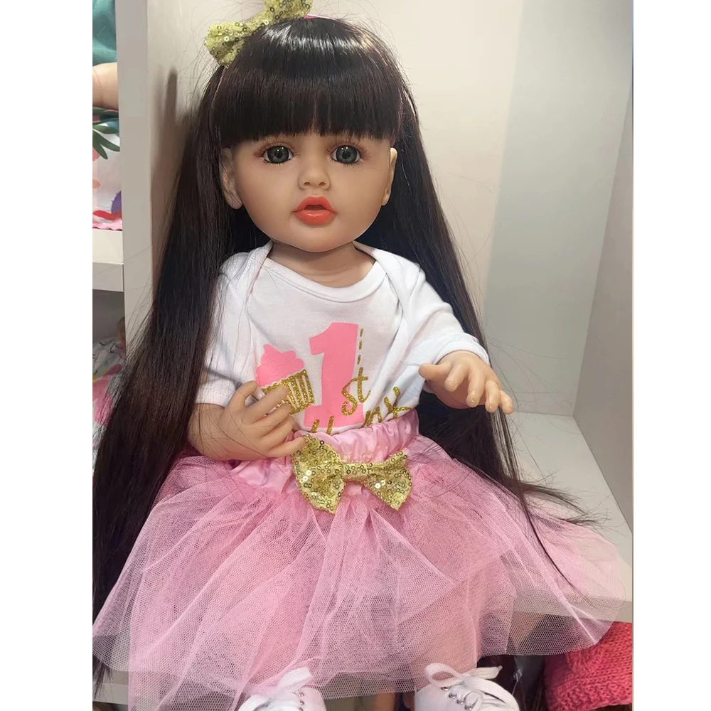 KEIUMI Full Silicone Vinyl Fashion Reborn Baby Girl Doll 55 cm Newborn Baby Dolls Toddler For Child Birthday XMAS Gifts Playmate